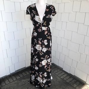 NWT Floral Maxi Empire Waist Dress Women’s Size M